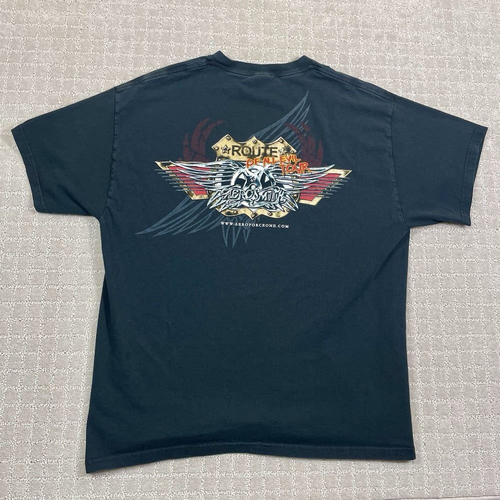Vintage 2006 Aerosmith Shirt Mens XL Route Of All Evil Tour Concert Band Tshirt - Picture 4 of 7